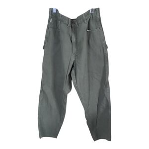 Carhartt Men's Green/Grey Carpenter Twill Pants Size 44x30 Loose Fit